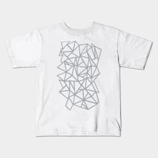 Abstraction Outline Thick Grey Kids T-Shirt